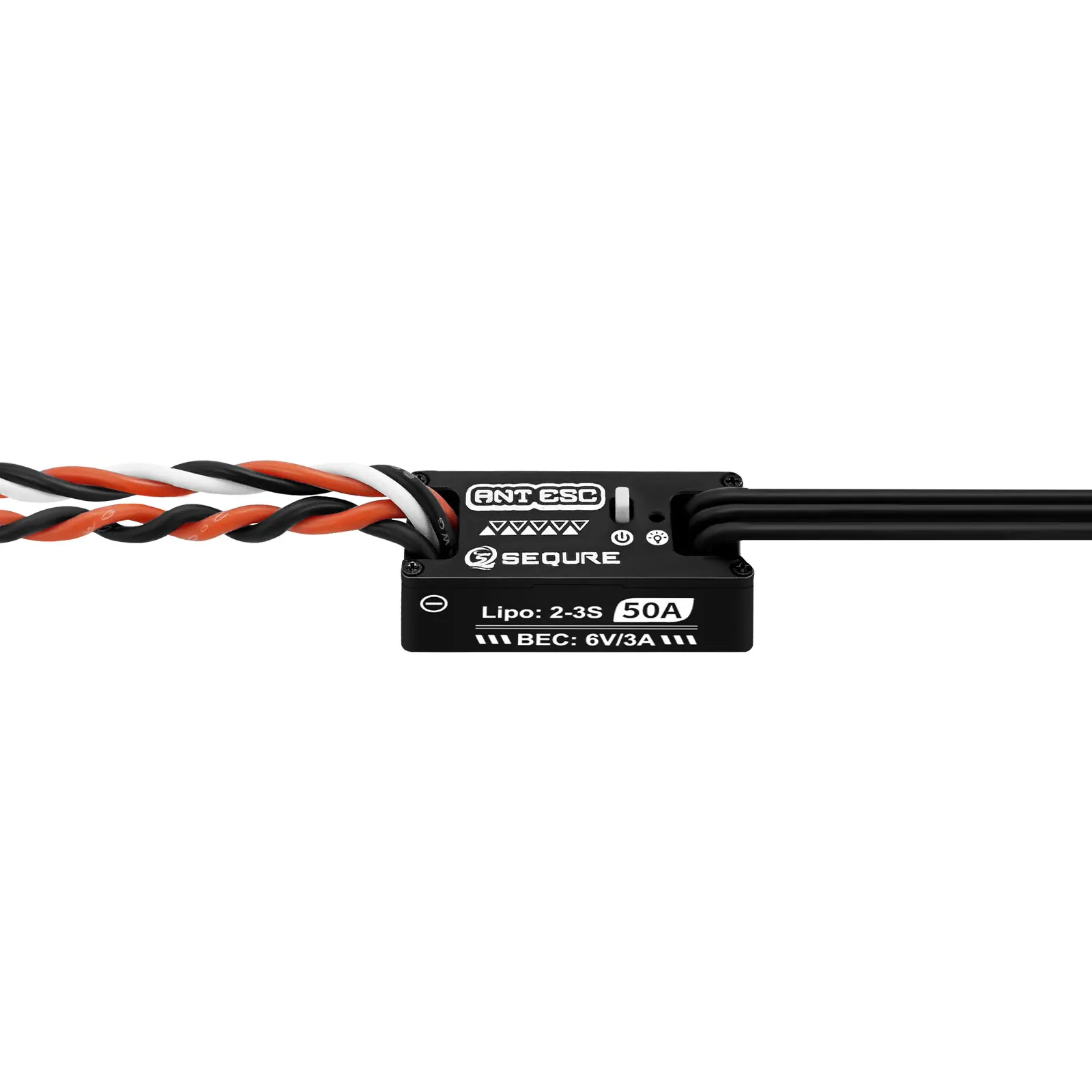 SEQURE Waterproof ANT ESC With A Built-in 6V 3A BEC Small Size Suitable for 1/24, 1/18, 1/16 RC Climbing Car Crawler Car