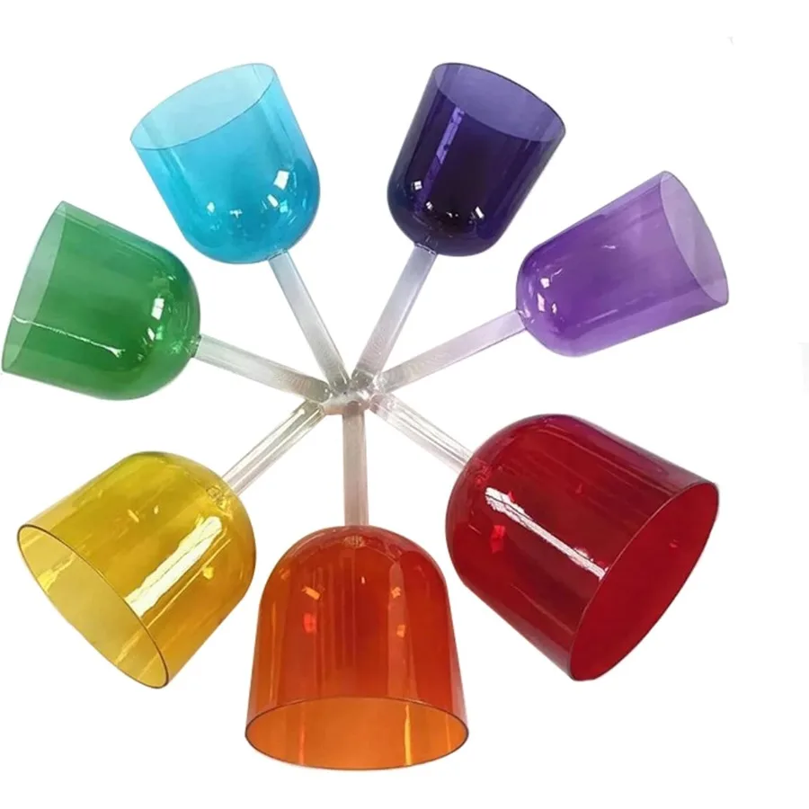 وعاء غناء كريستالي بمقبض صلب مع مطرقة من الخيزران وحقيبة حمل للسفر لشفاء الصوت برتقالي 432 هرتز D غير #6