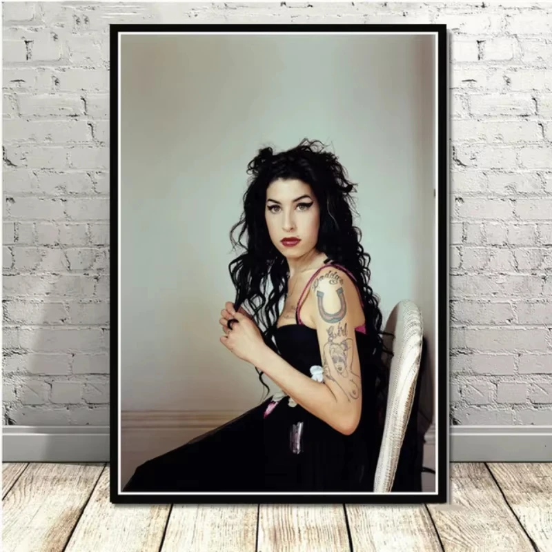 Scandinavian minimalist wall art Amy Winehouse Music Singer Celebrity Pop HD Canvas Poster Prints Home Bedroom Living Room Decor