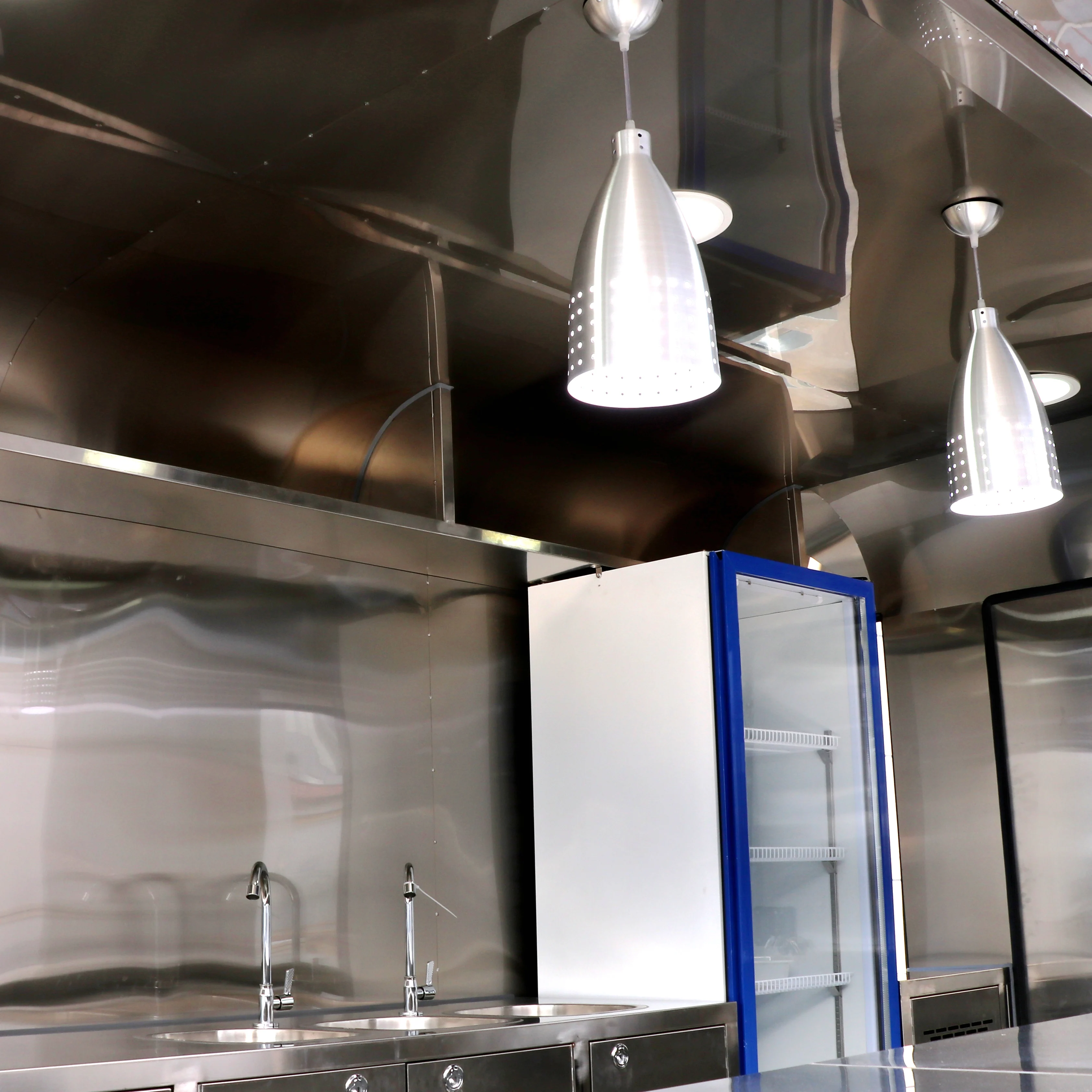FOODLINE Exhibition Catering Food Cart Expandable Side Table Large Working Space Mobile Concession Equipment