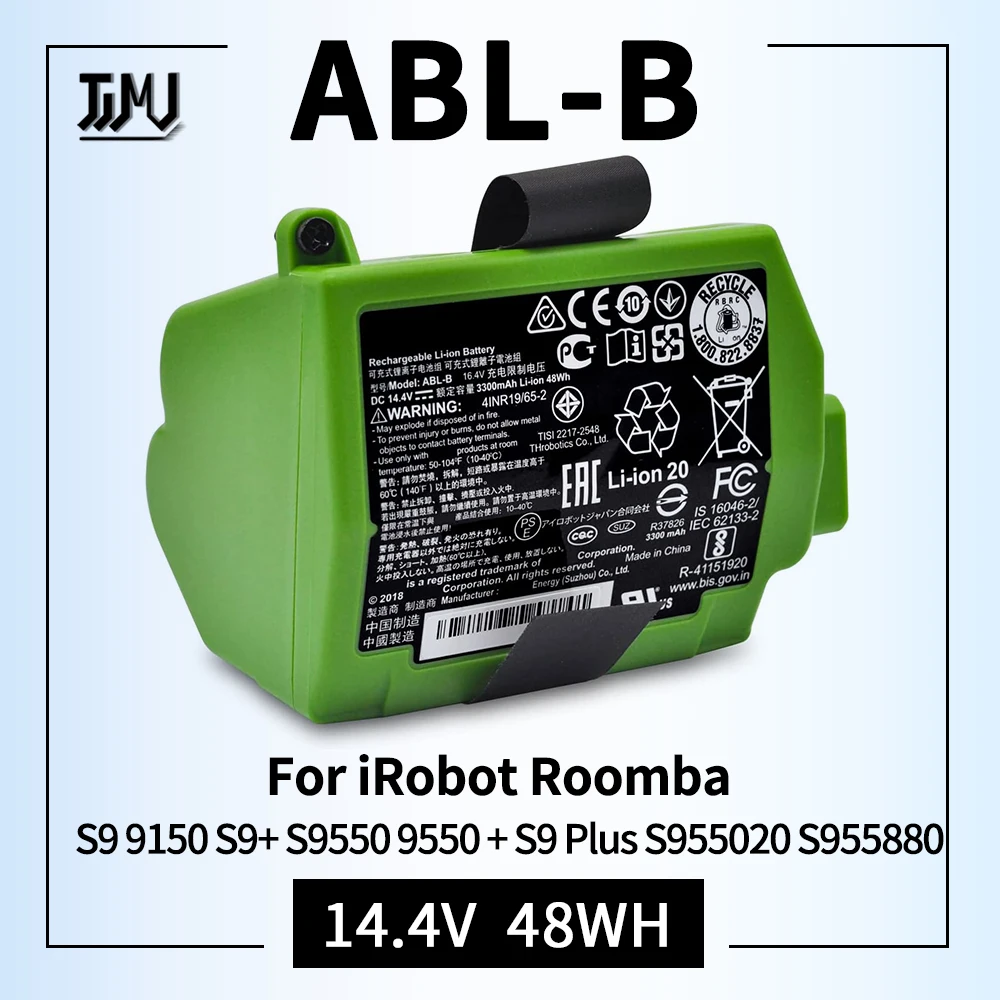 

ABL-B 4INR19/65-2 сменная подметальная машина, перезаряжаемая литий-ионная батарея для iRobot Roomba S9 9150 S9 + S9550 9550 + S9 Plus S955020