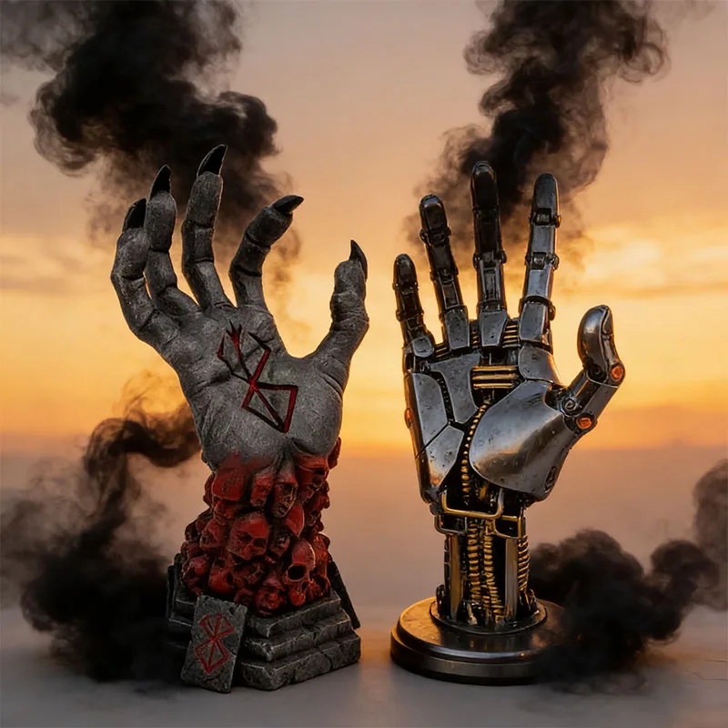 24,5cm/9,65 Zoll Harz-Figur Hand-Statue Action-Anime-Figur Modell Sammlerstück Schreibtisch-Dekoration Spielzeug Fan-Sammlung Geschenke