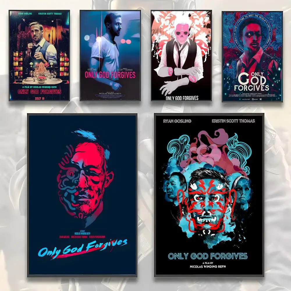 Crime Movie O-Only God Forgives Poster Home Living Bed Room Bar Hallway Sticky Wall Art Printing Aesthetic Decor