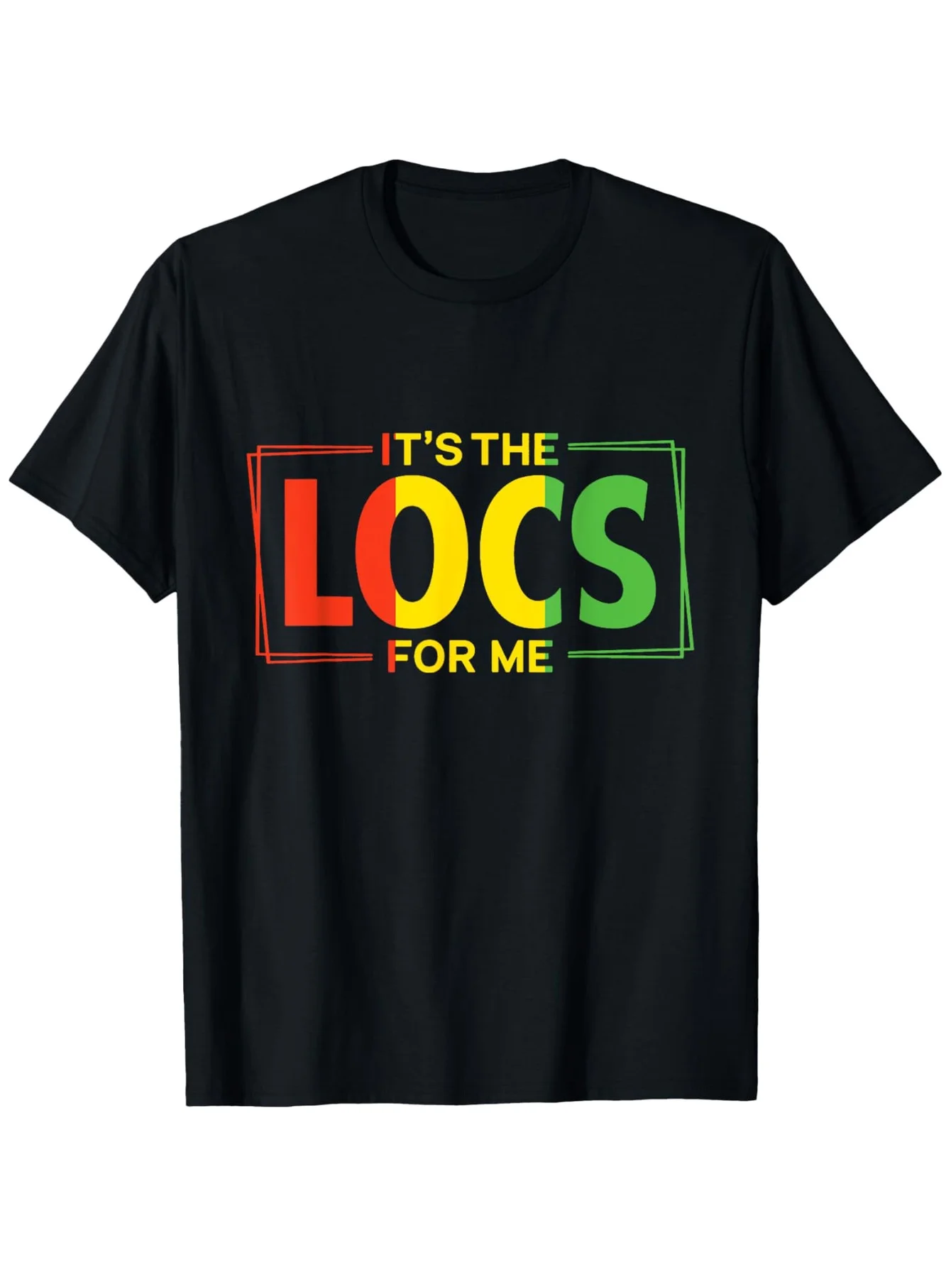 It'S The Locs for Me Afro Hair Black American African Girl T-Shirt, Suitable for All Men And Women Outdoor Short-Sleeved T-Shirt