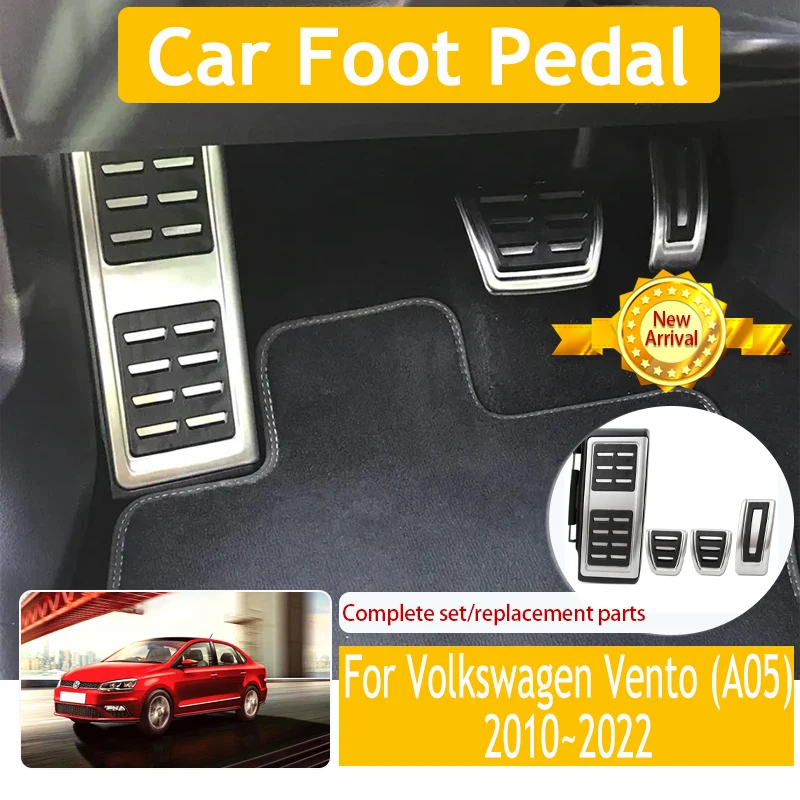 

Car Foot Pedal For VW Volkswagen Vento Polo Sedan 2010~2022 Brake Pedal Stainless Accelerator Rugs Aluminum Alloy Car Acessories