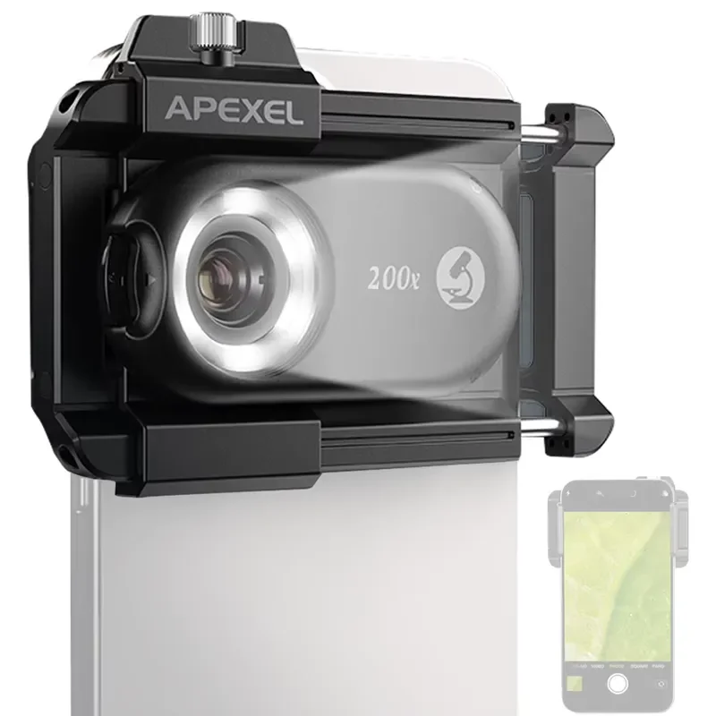 Fast-release mobile phone microscope, portable mobile phone microscope, high-magnification CPL polarized lens can eliminate