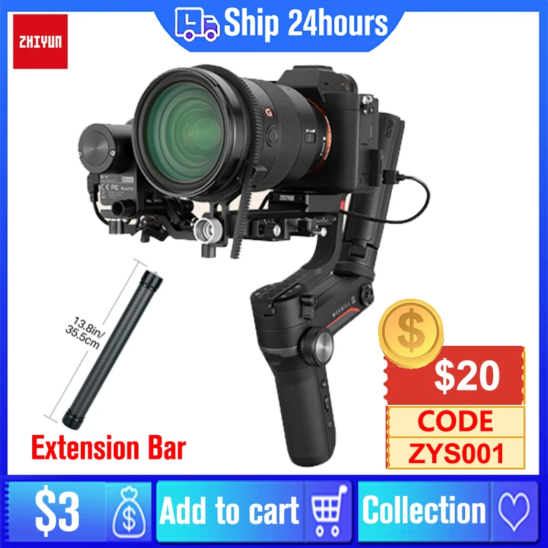 

Zhiyun Weebill S 3-Axis Handheld Gimbal Stabilizer for Sony Canon Nikon Fujifilm Panasonic Mirrorless/DSLR Cameras A7 III 5D4 6D