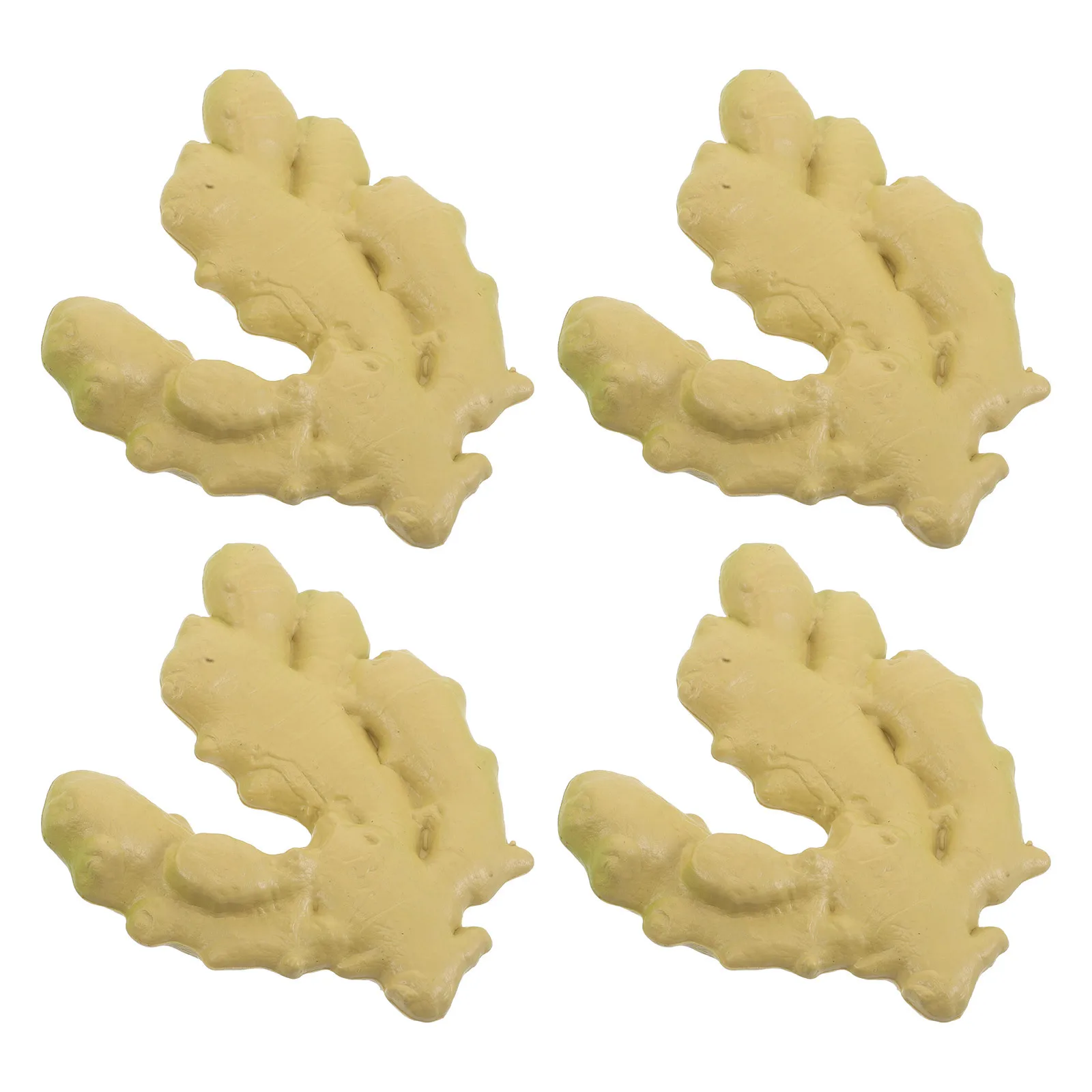 

4Pcs Realistic Artificial Ginger Faux Vegetable Decoration Kitchen Photography Props Party Display Lifelike Simulated Food