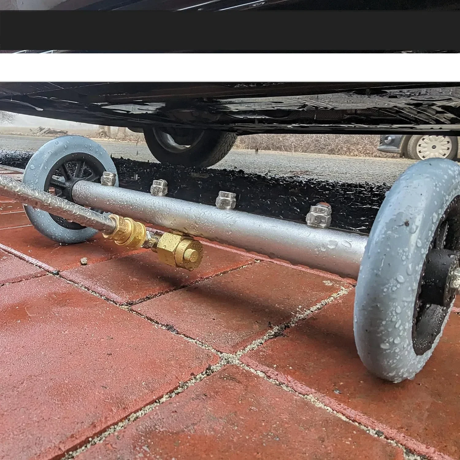 Stable 42cm Car Chassis Cleaning Underbody Scrubbing Floor Brush High-pressure Water Wash Floor Pan Road 1500-4000psi Cleaning T