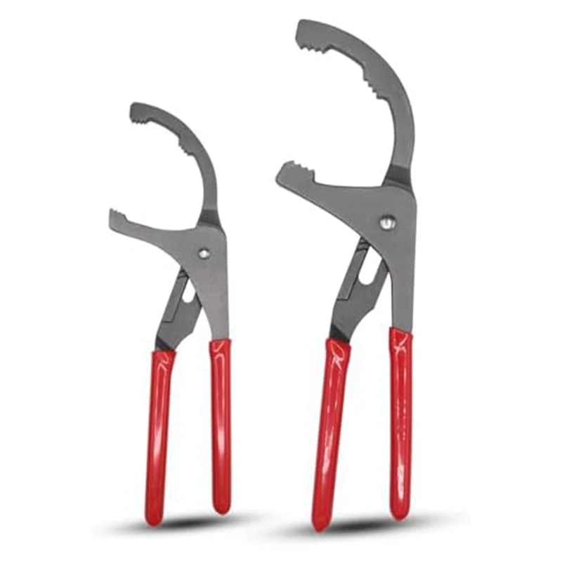 2 PCS Oil Filter Wrench Set,9In & 12In Oil Filter Pliers As Shown Metal For Most Cars,Trucks,Engine Filters