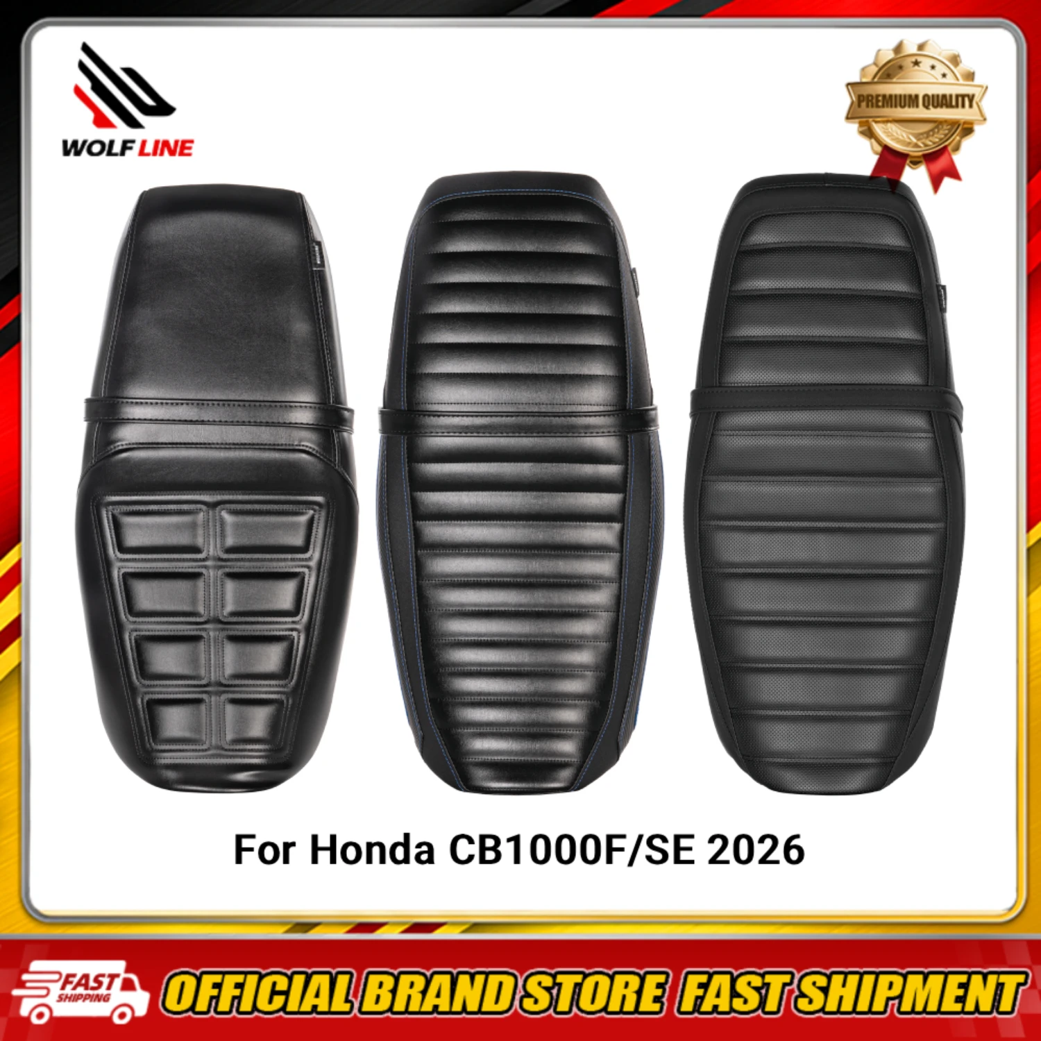 WOLFLINE Integrated One-Piece Seat for Honda CB1000F/SE 2026 Upgrade Integrated Motorcycle Seat Cushion for Daily Commute