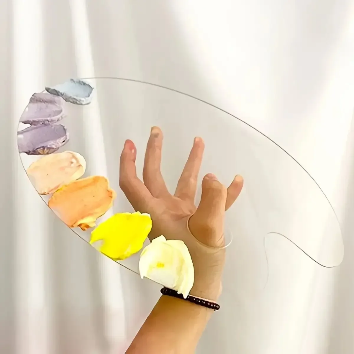1 pz tavolozza trasparente tavolozza acrilica tavolozza di pittura a olio di belle arti pittura acrilica a guazzo