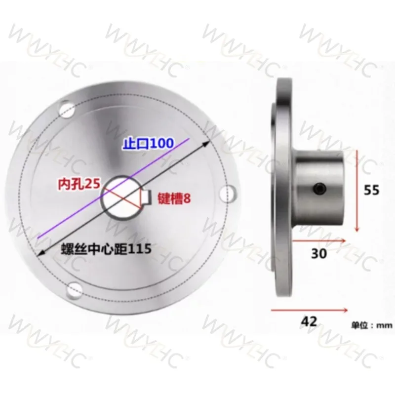Suitable for K11/K12-130 160 Chuck Motor Shaft Flange Transition Plate Adapter