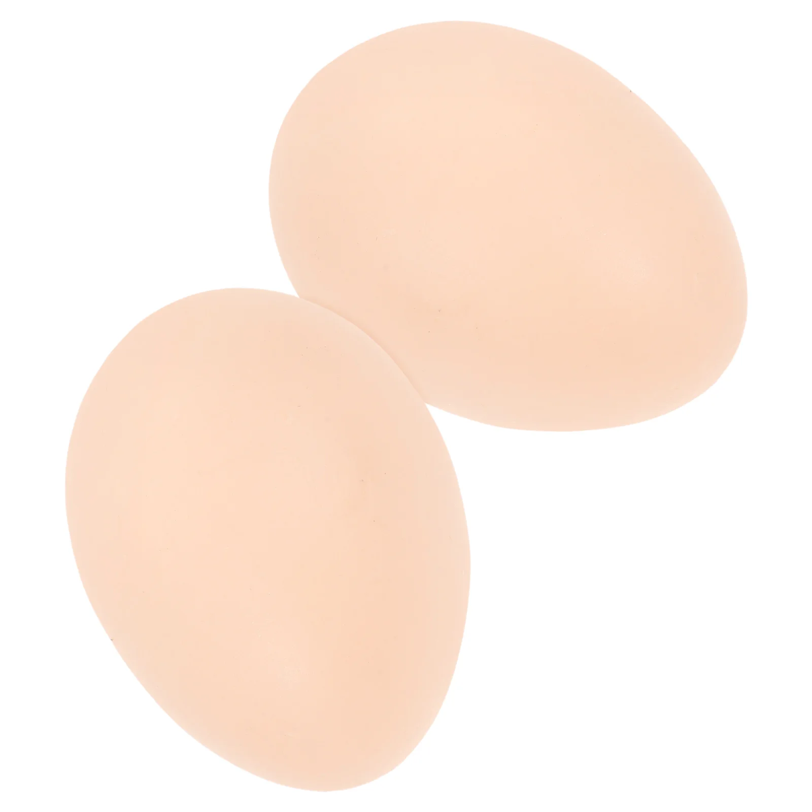 2 Pcs Simulation Eggs Artificial Chicken Props for Easter Craft Decorative Fake PVC Photo Model Supplies Kids