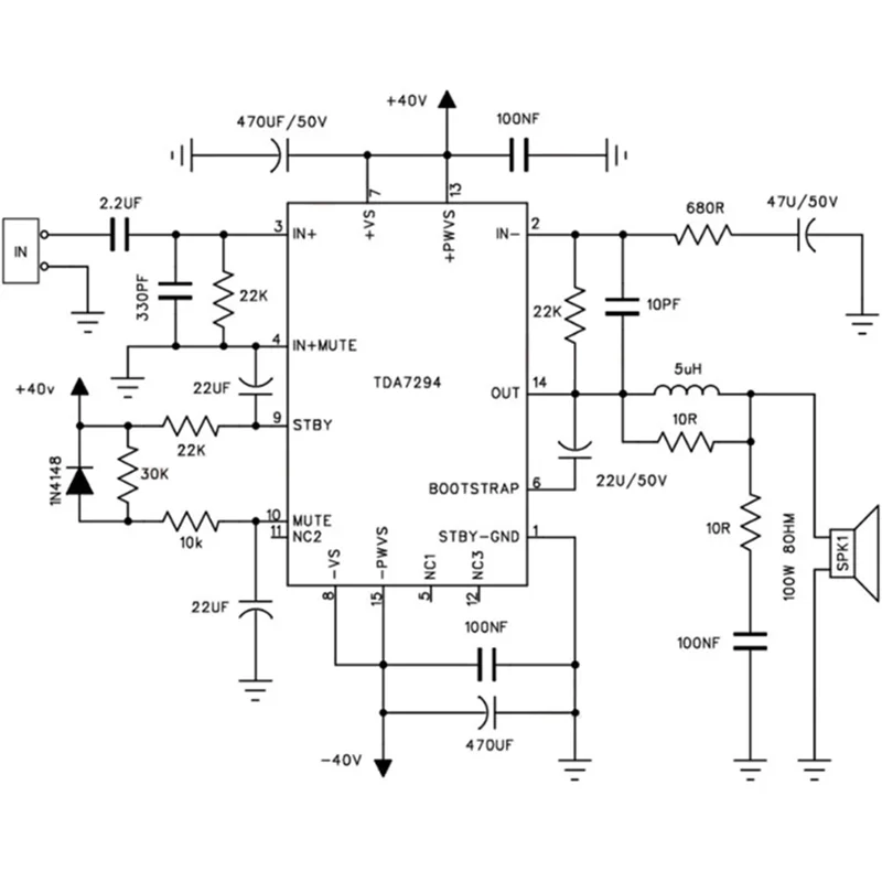 TDA7294 100W+100W Dual-Channel Audio Amplifier Board Power Amplifier Board HIFI Amplifier Module Accessories
