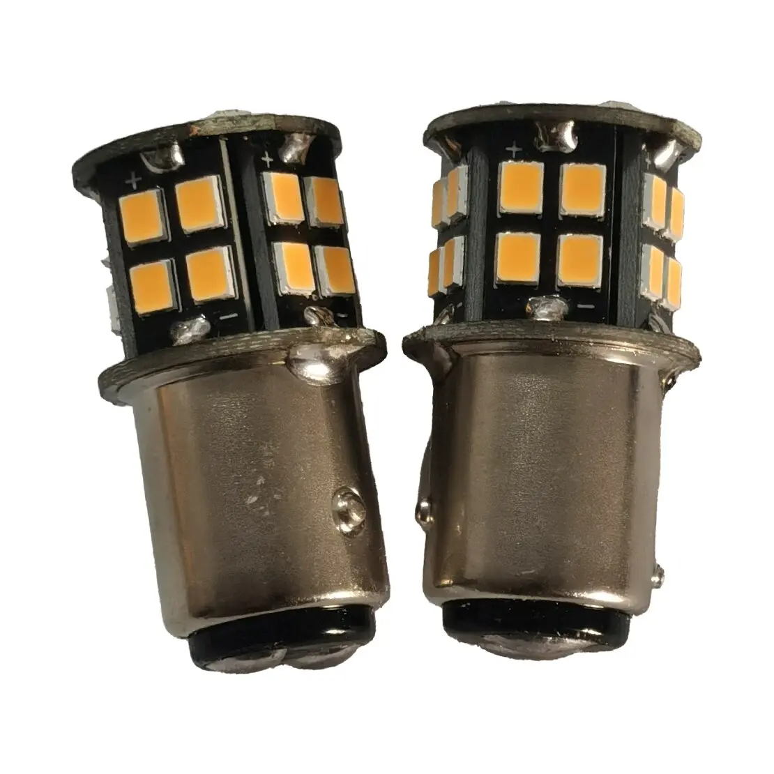 2Pcs Car Warm White 1157 BAY15D 21/5W 30SMD Led Rear Tail Brake Light Lamp Bulb 6V fit for Motorcycle