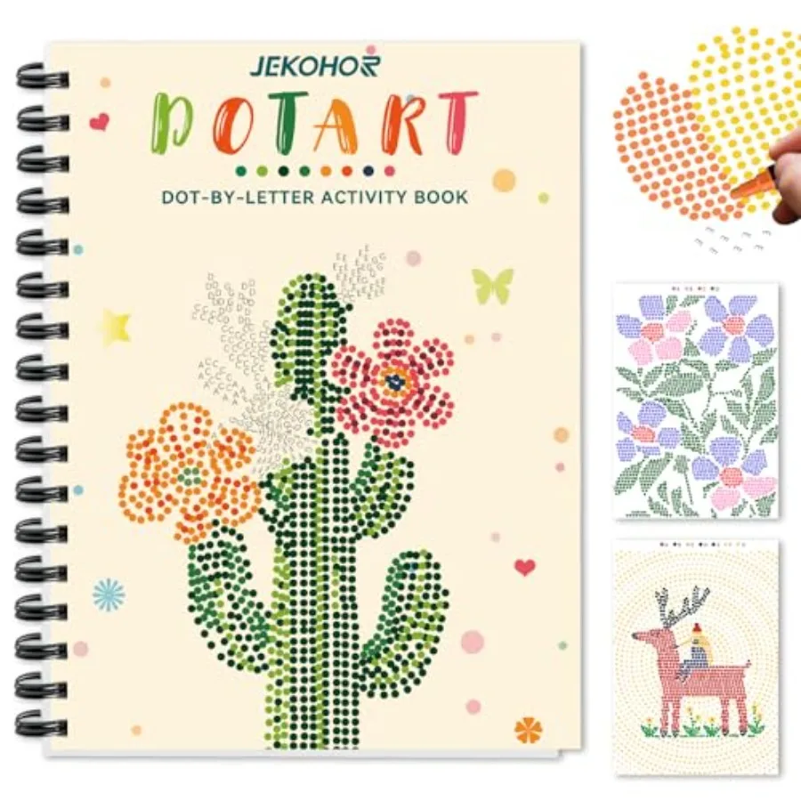 

Dot Art for Adults-Coloring Book with 30 Patterns for Relaxation and Stress Relief- Dot-by-Letter-Art Meditations, Adult Colori