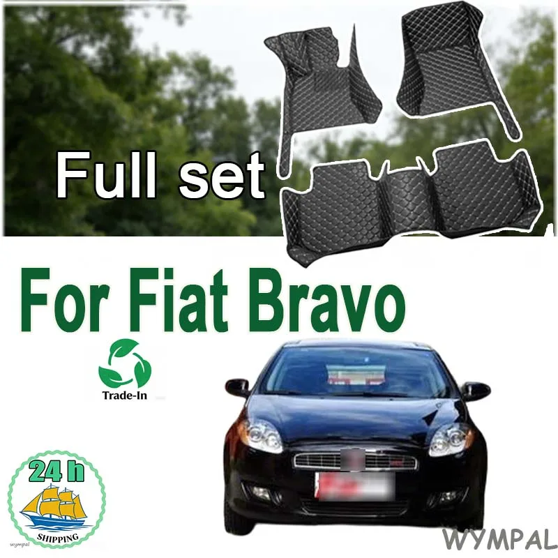 Car Floor Mats For Fiat Bravo 2008 2009 2010 2011 2012 Auto Foot Pads Automobile Carpet Cover Interior Accessories