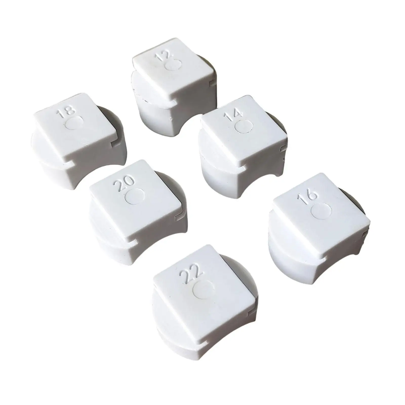 6x Ring Bender Dies Professional Nylon Dies 12mm to 22mm for Jewelry Making Bending Dies Ring Bending Machine Accessories