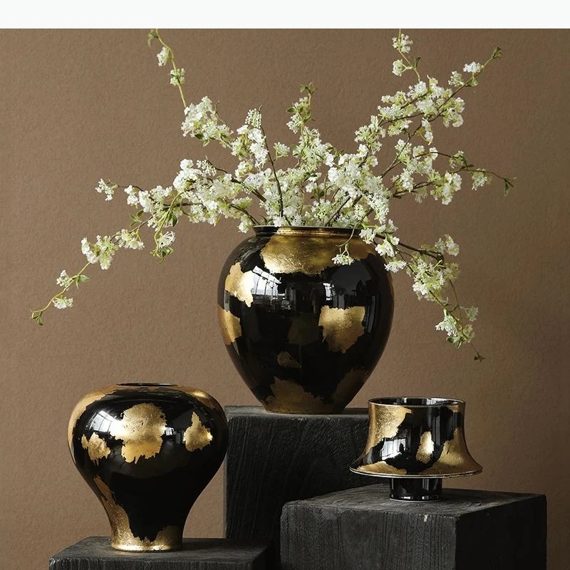 

Ceramic Vase Handmade Foil Flower Vase Flower Arrangement Accessories Terrarium Home Decoration Accessories