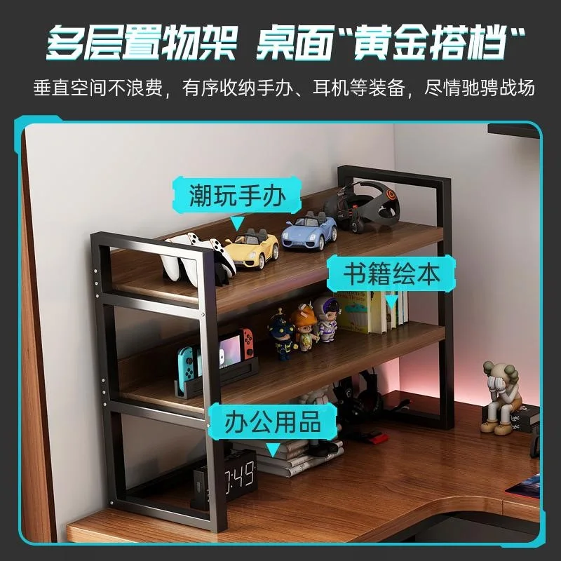 Computer desk  corner e-sports double home desk bookshelf combination bedroom writing L-shaped desk