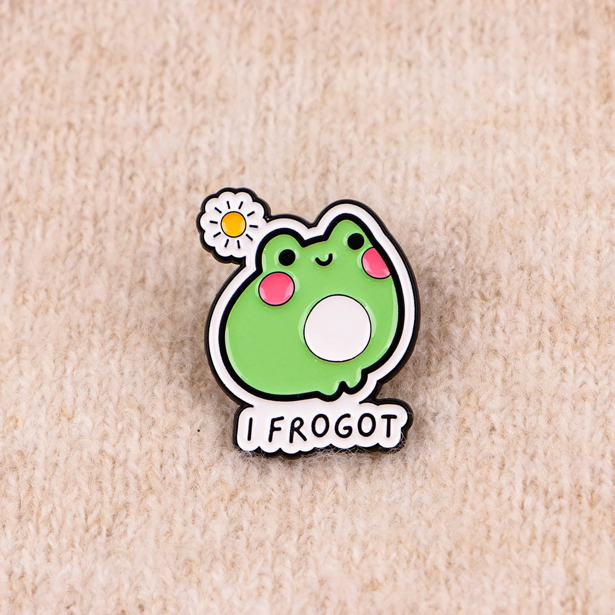 Niedliche Frosch-Emaille-Pins „I Frogot“ & „Happiness Bottle“ Broschen Abzeichen für Rucksäcke Geschenke Paar-Schmuck Cosplay-Accessoires – Detail 4