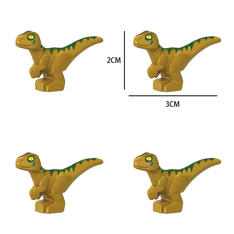 공룡 월드 체이스 티라노사우루스 렉스 스피노사우루스 스테고사우루스 컬러 아기 빌딩 블록 액세서리, 어린이 장난감 선물