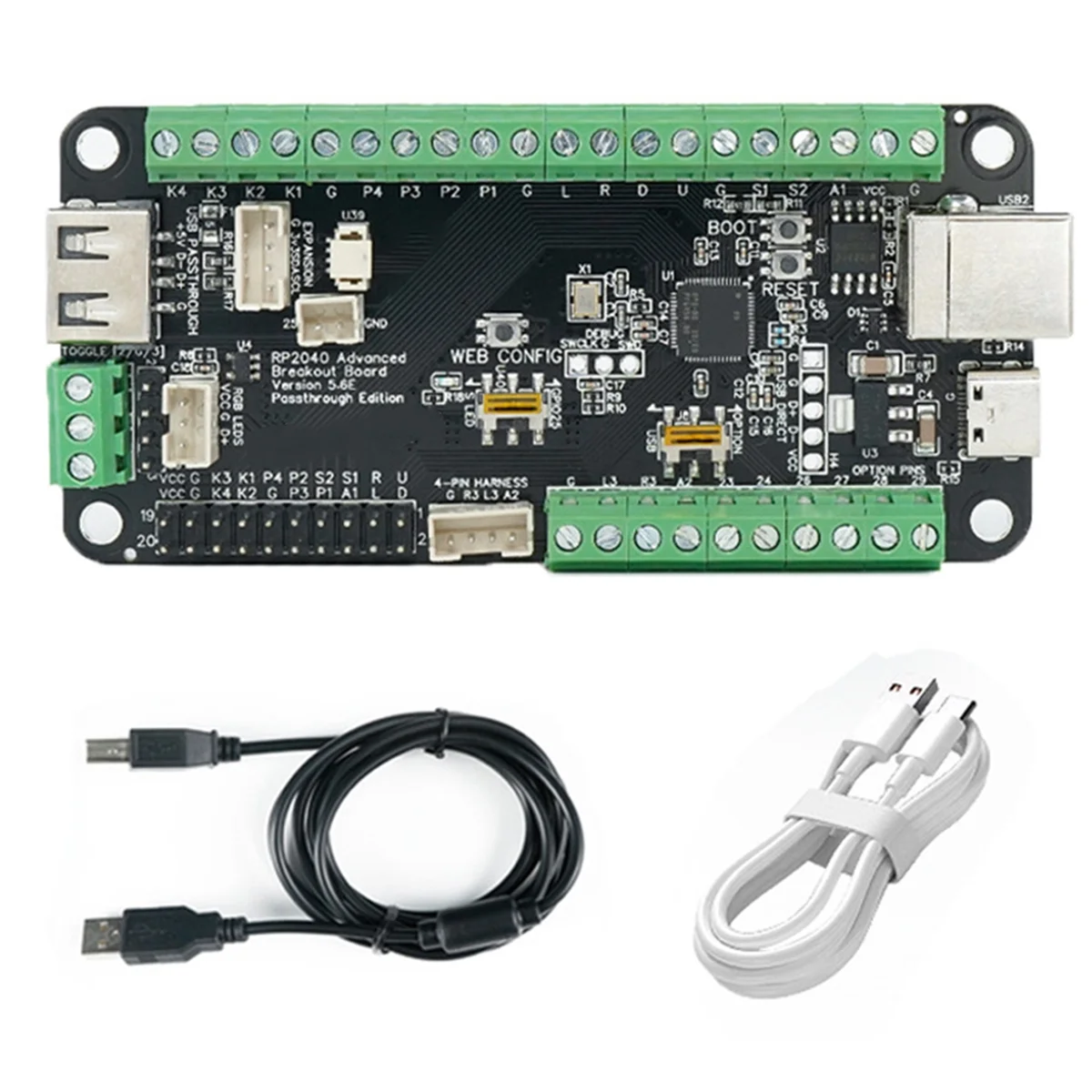 【Last-Chance!】For Arcade Hit Box Compatible GP2040 RP2040 Advanced Breakout Board USB Passthrough For PC PS4 DIY Fighting Stick