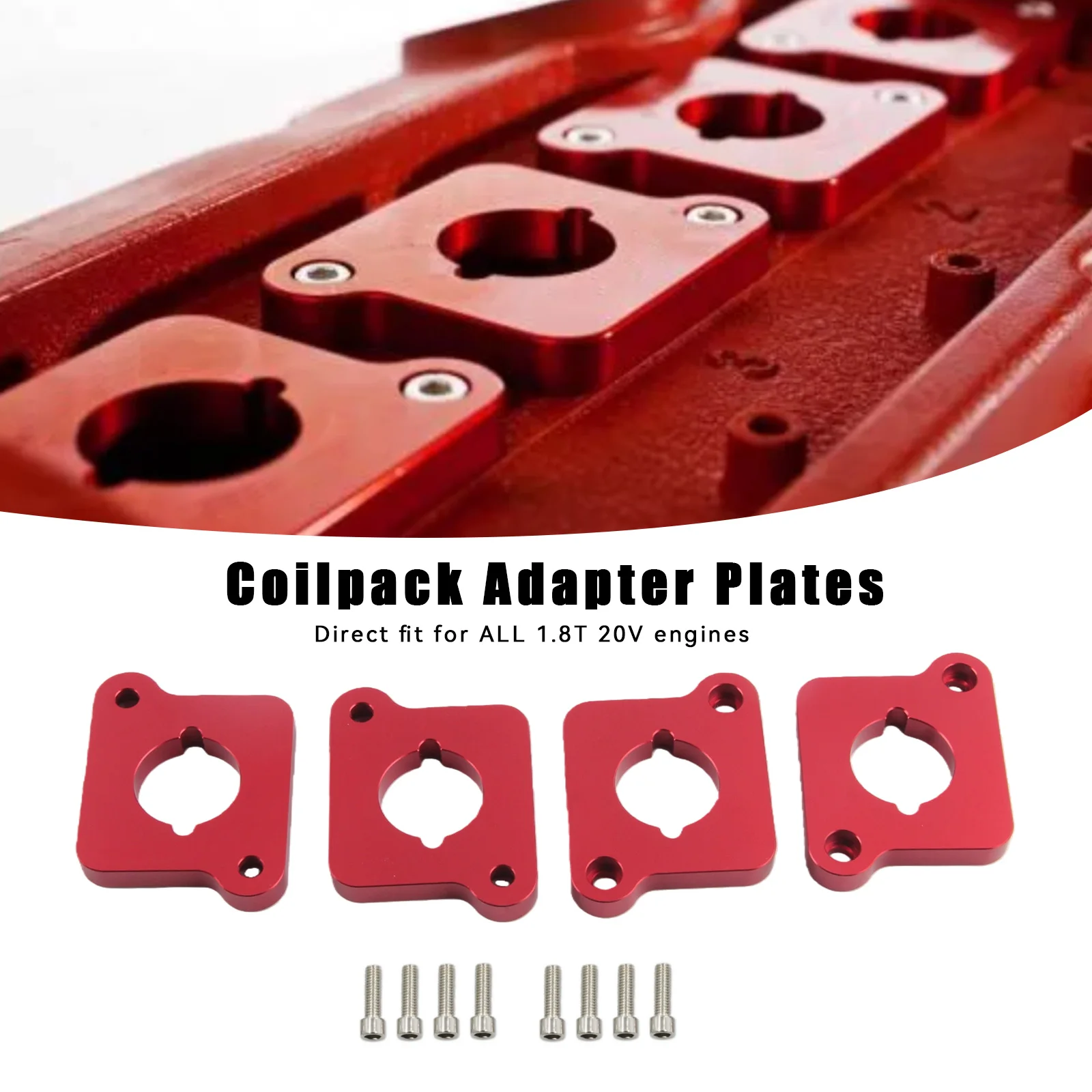 Aluminium-Zündspulenadapterplatten aus Billet-Material für R8/TFSI Zündspulen A3 S3 8L Golf TT 1.8T RS4 S4 B5 – Detail 1