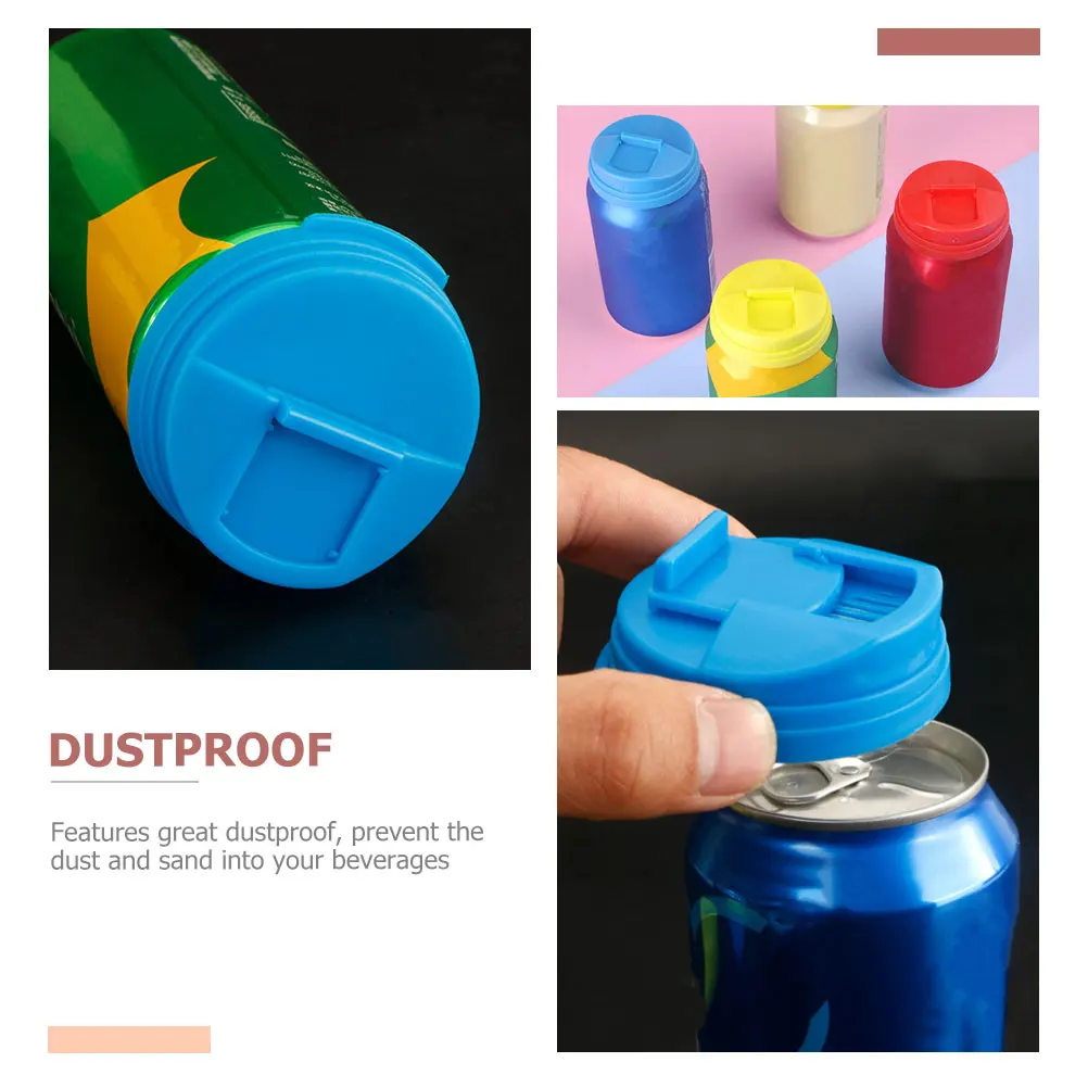 

3 шт., герметик для крышек банок с газировкой, гладкий край, дизайн без утечек, подходит для большинства банок для напитков, удобное для путешествий на открытом воздухе, крышки для банок с газировкой