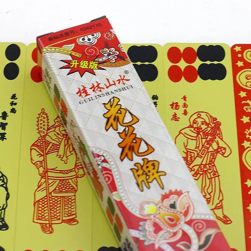 フラワーカード-プラスチックタイプ-48枚入り-桂林山水景勝地-牛九カードゲーム-インテリジェントエンターテイメントポーカー