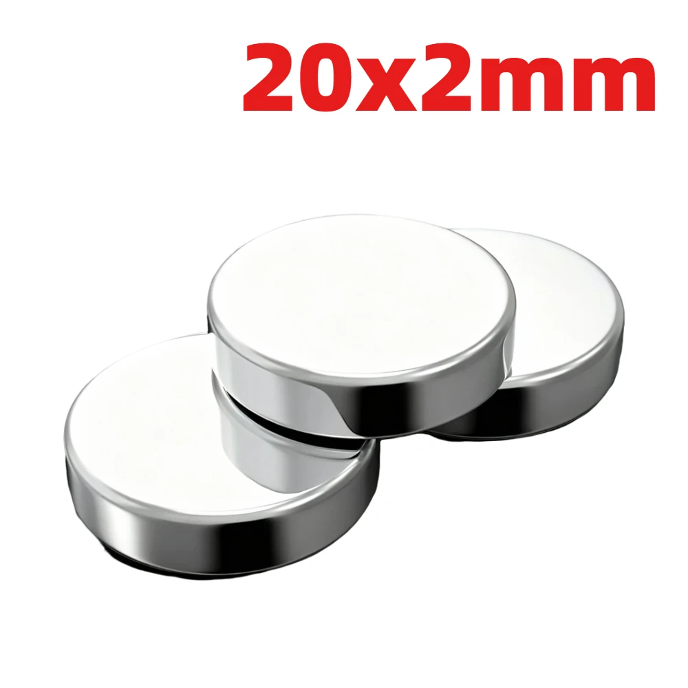 20x2mm Round Refrigerator Magnets, Multipurpose Circular Magnetic Discs for Curtain, Bathroom Fittings and Warehouse Storage