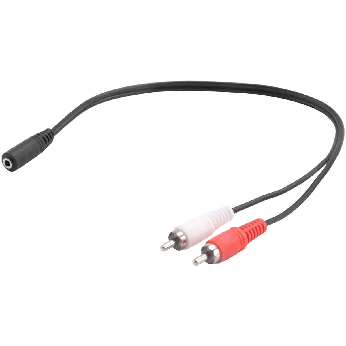 3.5 mm stereo female 2 RCA male AV cable auxiliary audio adapter wire