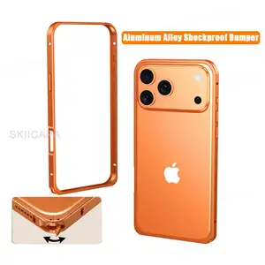 Bilashmart Metal Frame Bumper Case iPhone 17 Pro Max Alloy Armor Hollow Heat Dissipation Shockproof Cover iPhone Air 17Pro