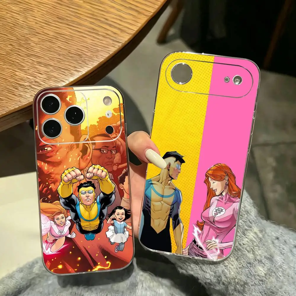 Anime TV I-Invincible  Phone Case For iPhone17,16,15,14,13,12,11 Plus,Pro Max Soft Transparent Cover
