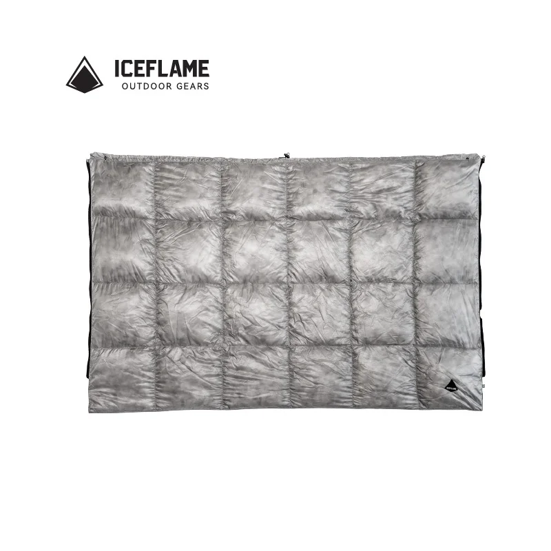 لهب الجليد أسفل تنورة التخييم في الهواء الطلق متعددة الوظائف أسفل لحاف المحمولة كيس النوم الملحقات 800FP لحاف حراري