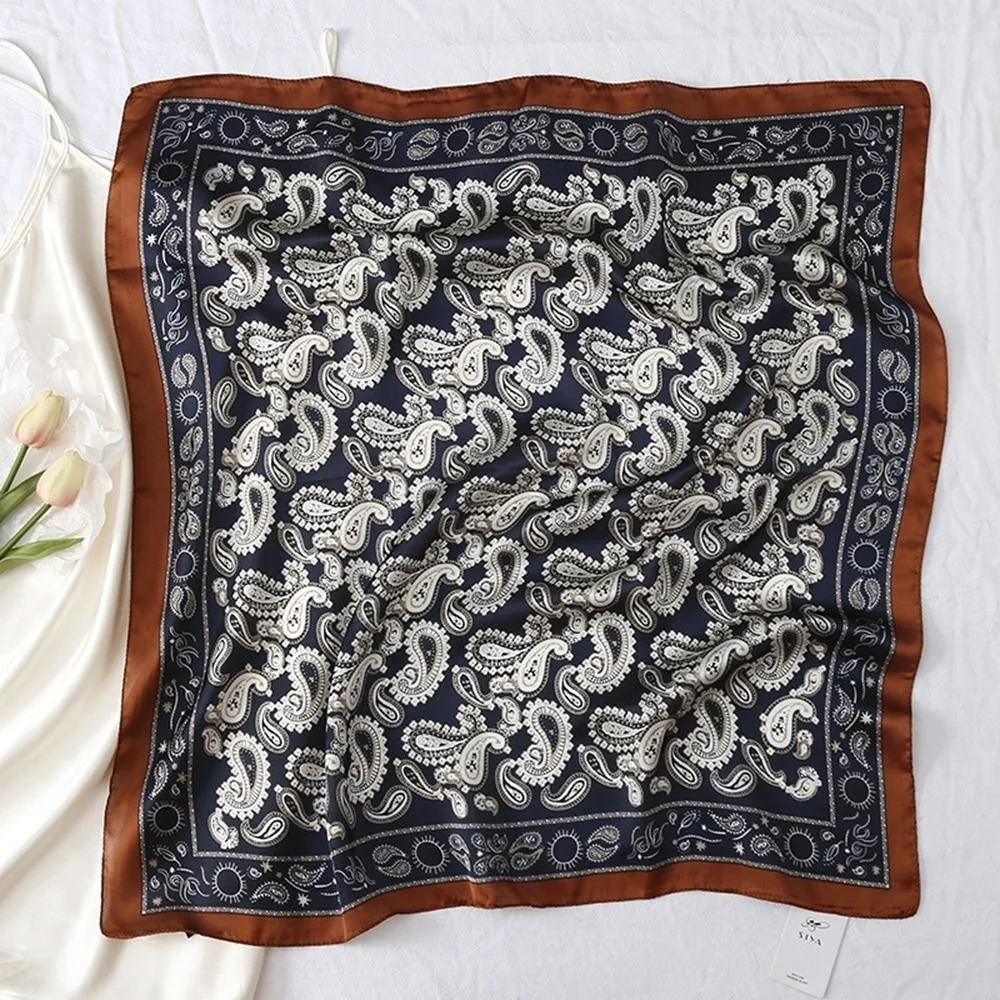 

Clothing Accessories Wraps French Printing Small Square Scarf Korean Style Scarves Silk Scarf Printed Scarf Female Shawl