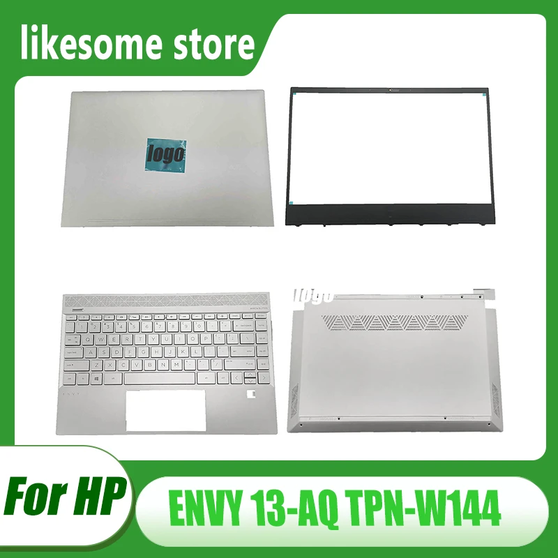 

New Laptops Case For HP ENVY 13-AQ TPN-W144 LCD Back Cover/Front Bezel/Palmrest/Bottom Case Replacement Part L54934-001 Silvery