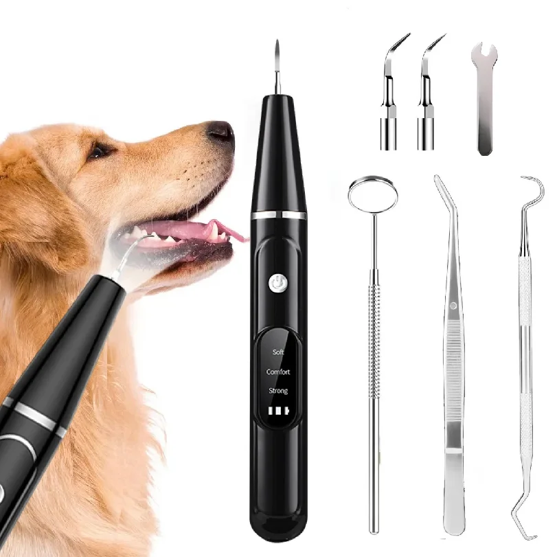 

Dog Tooth Calculus Device Ultrasonic Toothbrush Electric Pet Tooth Scaler Tooth Cleaning Tool Plaque Dog Cat Denta l Care Kit