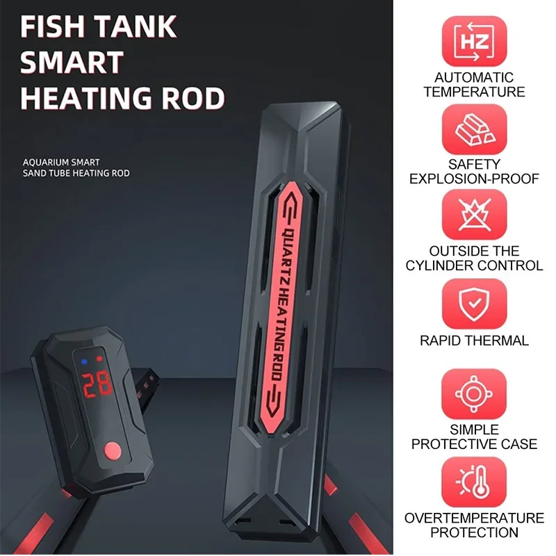 

Aquarium Heater Thermostatic Protective Sleeve Heater Rod Fish Tank Quartz Tube Heater Rod Aquarium Temperature Control Products