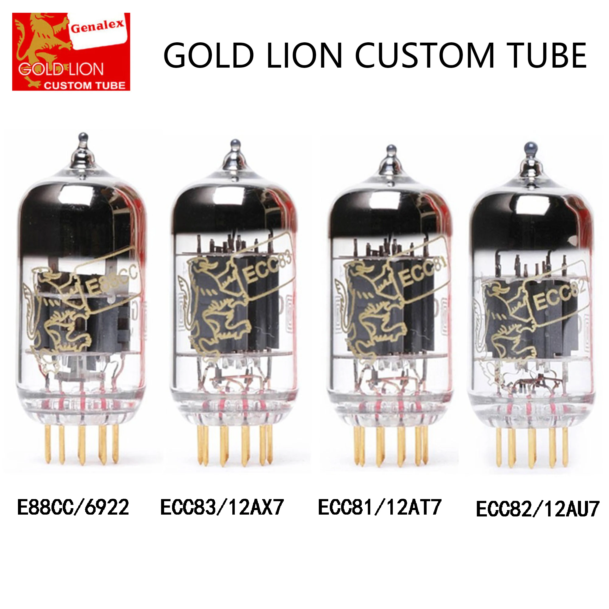 Genalex Gold Lion ECC81 ECC82 ECC83 E88CC Vacuum Tube Upgrade 12AX7 12AU7 12AT7 6922 Vintage Audio Amplifier Guitar AMP DIY