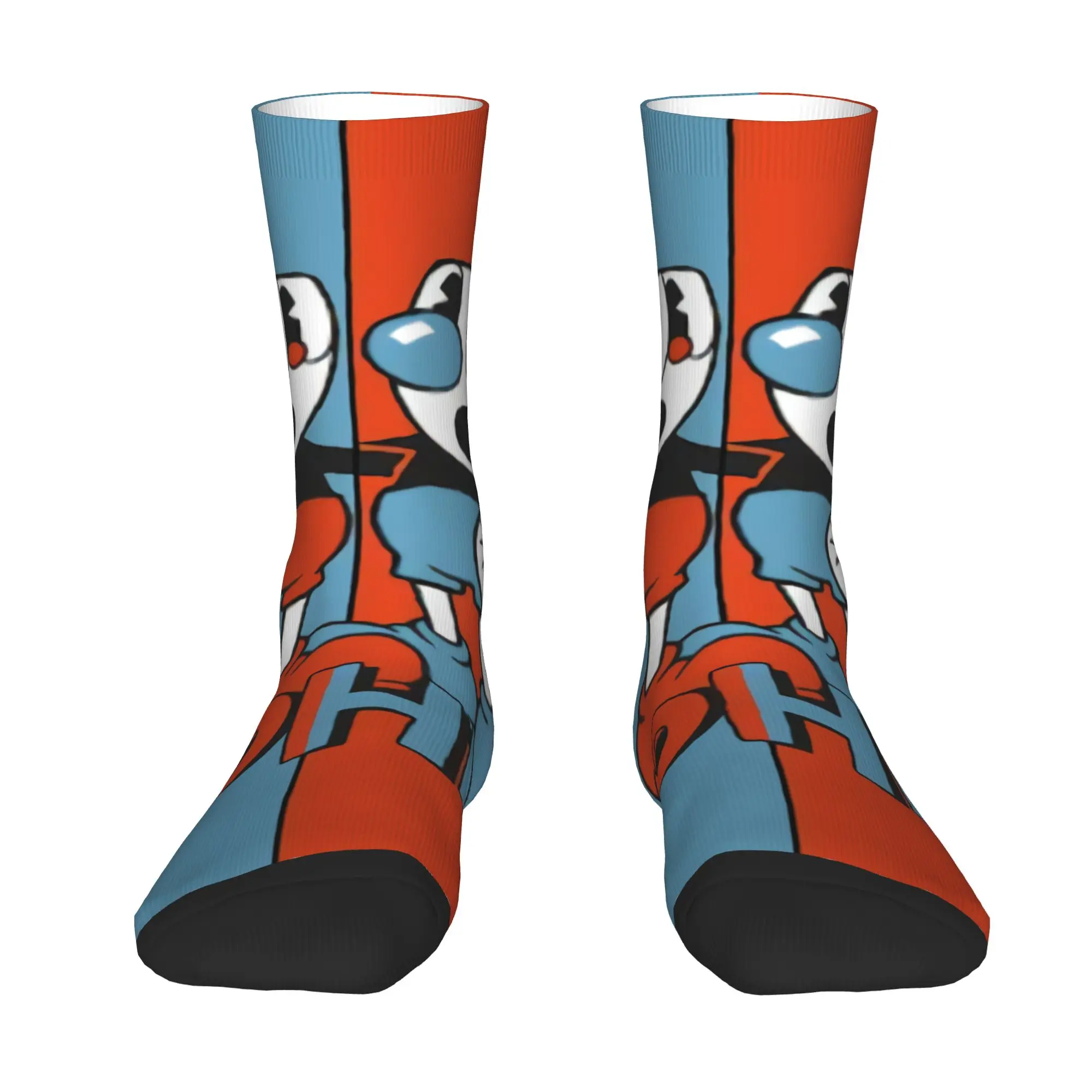 Cool Print Cute C-Cuphead Mugman Socks for Men Women Stretchy Summer Autumn Winter Cartoon Game Crew Socks