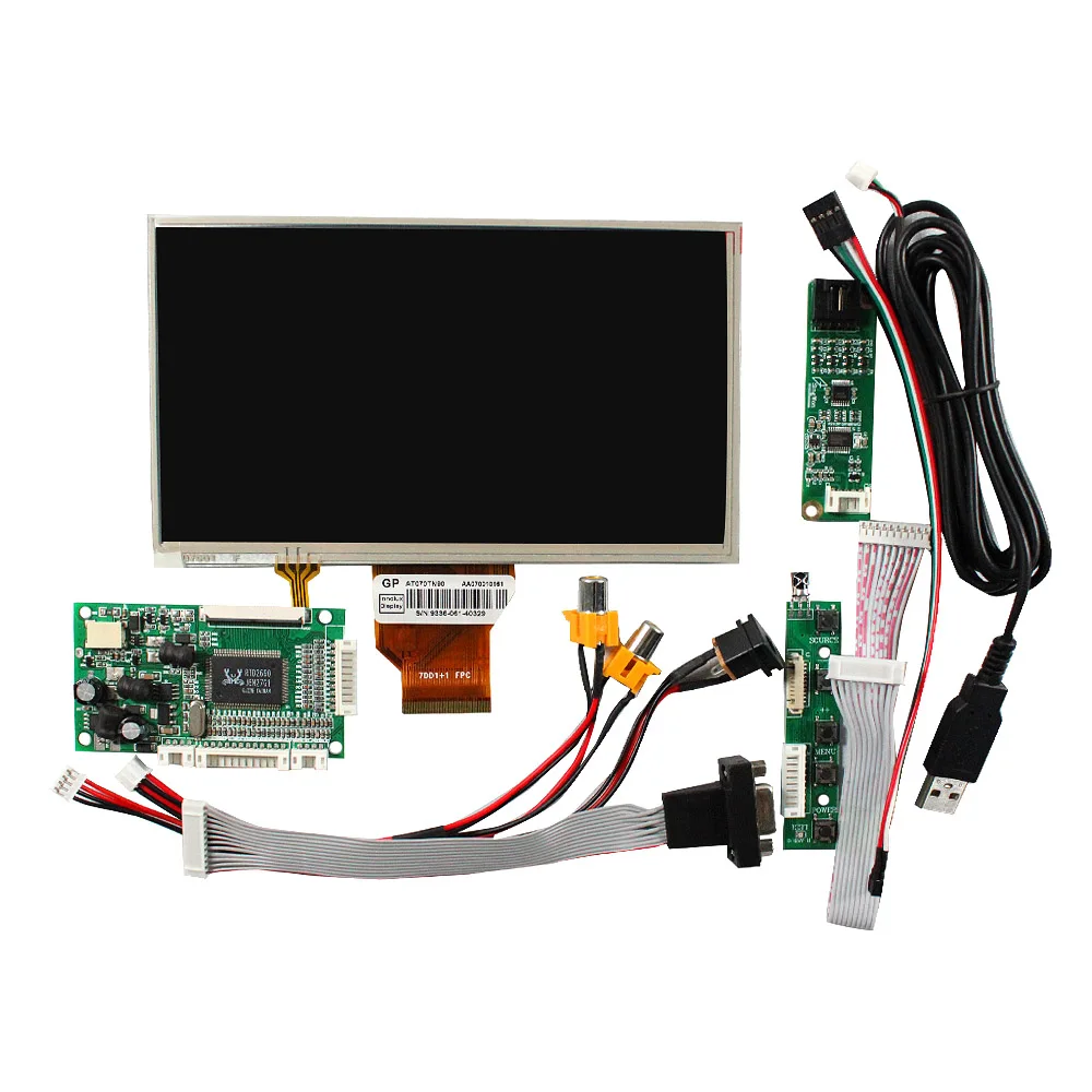 VGA VA LCD Controller Board VS-TY50-V1 7inch AT070TN92 800X480 LCD Panel