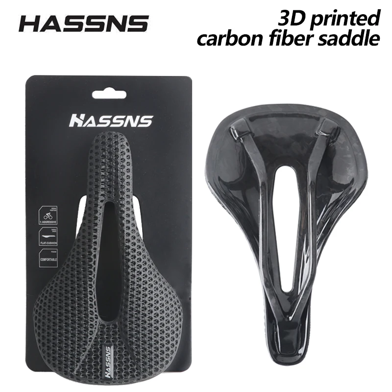 

HASSNS3D Printed MTB Saddle, Carbon Fibre, Ultra-light, Hollow Mountain Cycling, Specialized Hollow, Comfortable Bike Seat