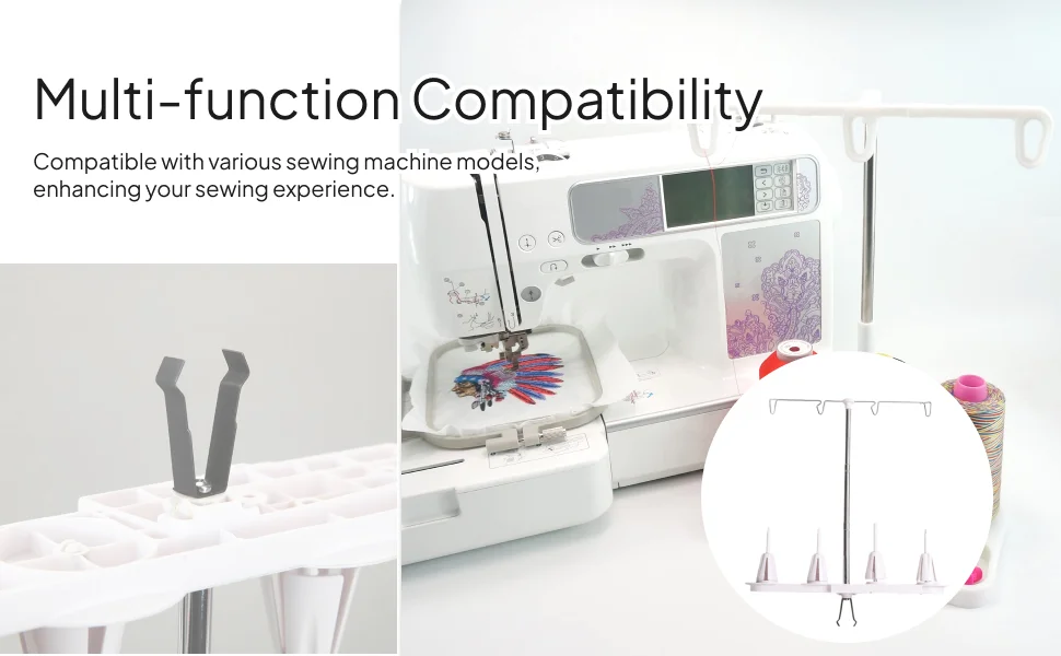 

Universal Holder for Sewing Machine Thread Stand with 4 Spools