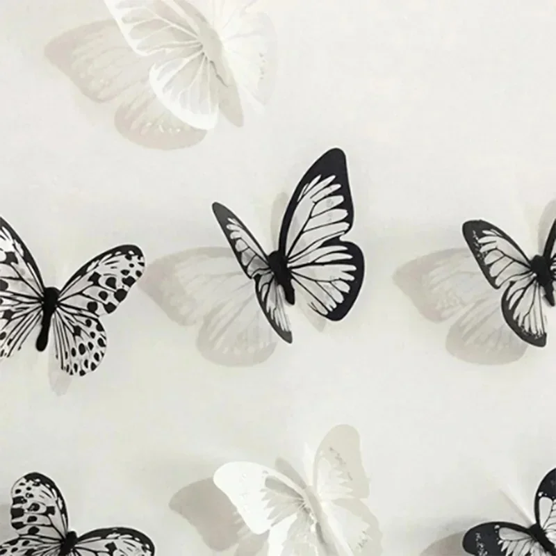 18pcs/lot Crystal Butterflies 3d Wall Decor Room Decoration Accessories Living Room Decoration Wall Decorations Living Room