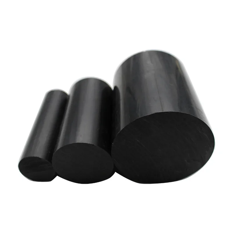 Various Sizes PVC Rod Black Plastic Engineering Round Bar Billet Spacer