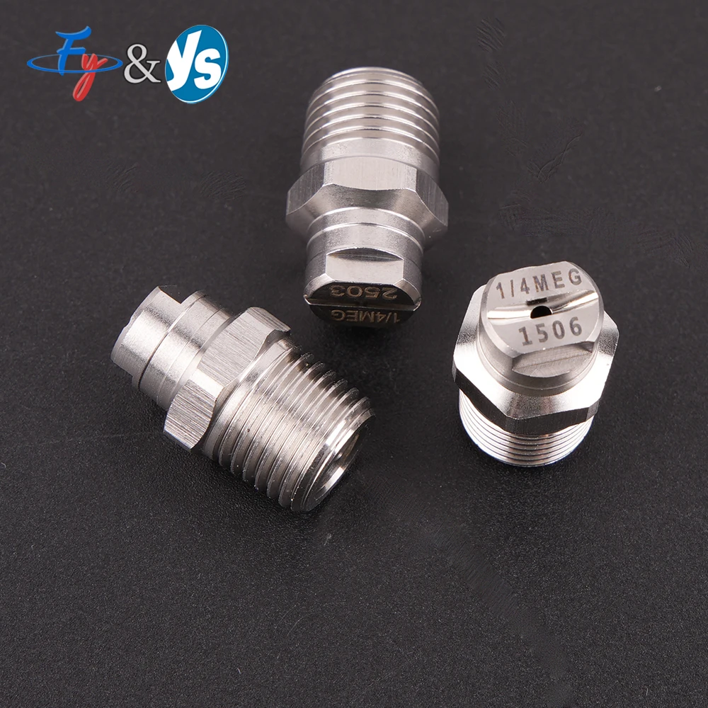 1/4'' MEG Flat Fan Nozzle 15/25 Degree High Pressure Flat Jet Spray Nozzle for Pressure Washer Car Washing Replacement Cleaning