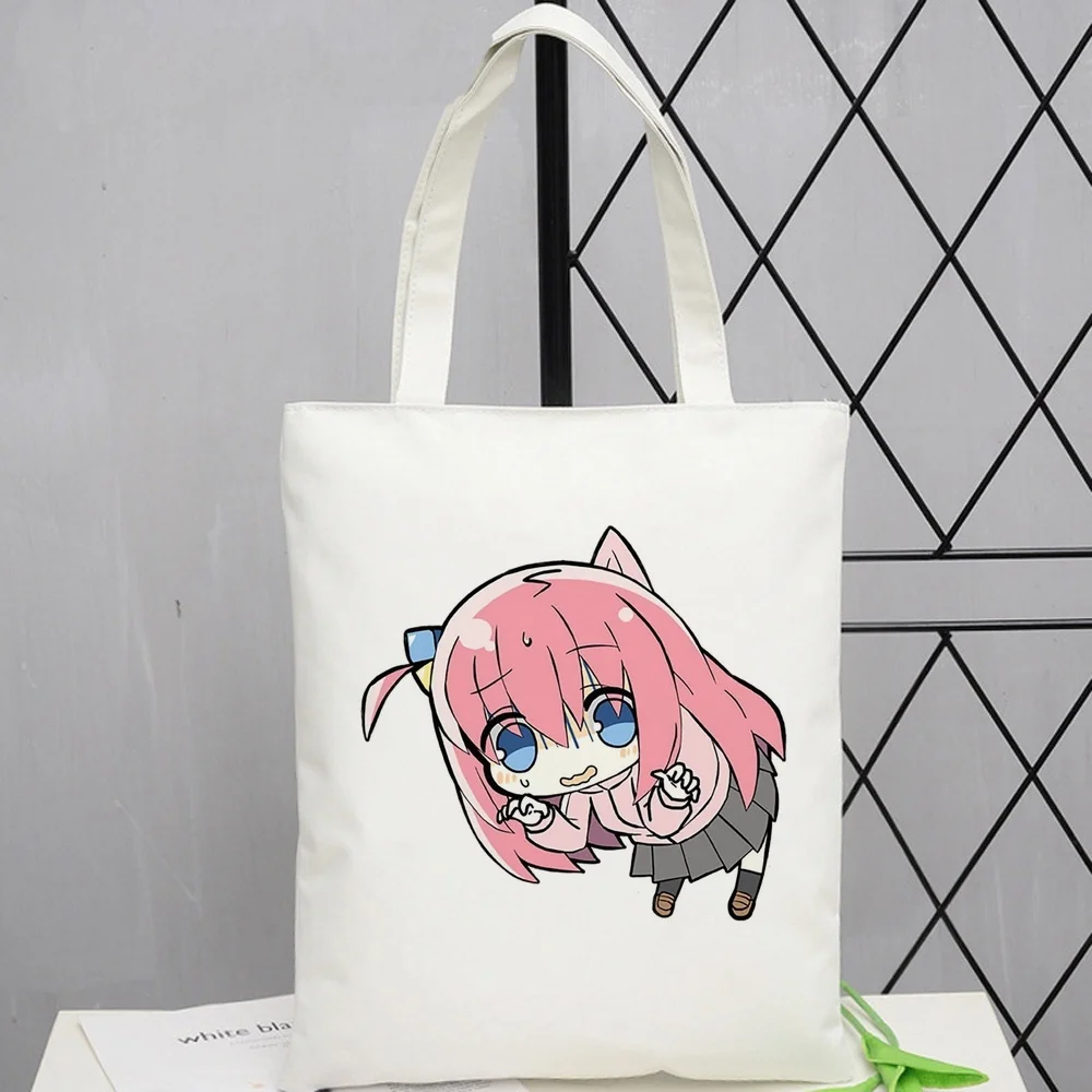 Bocchi the Rock tote bag canvas  sac cabas bolsas de tela torba na zakupy grocery femme