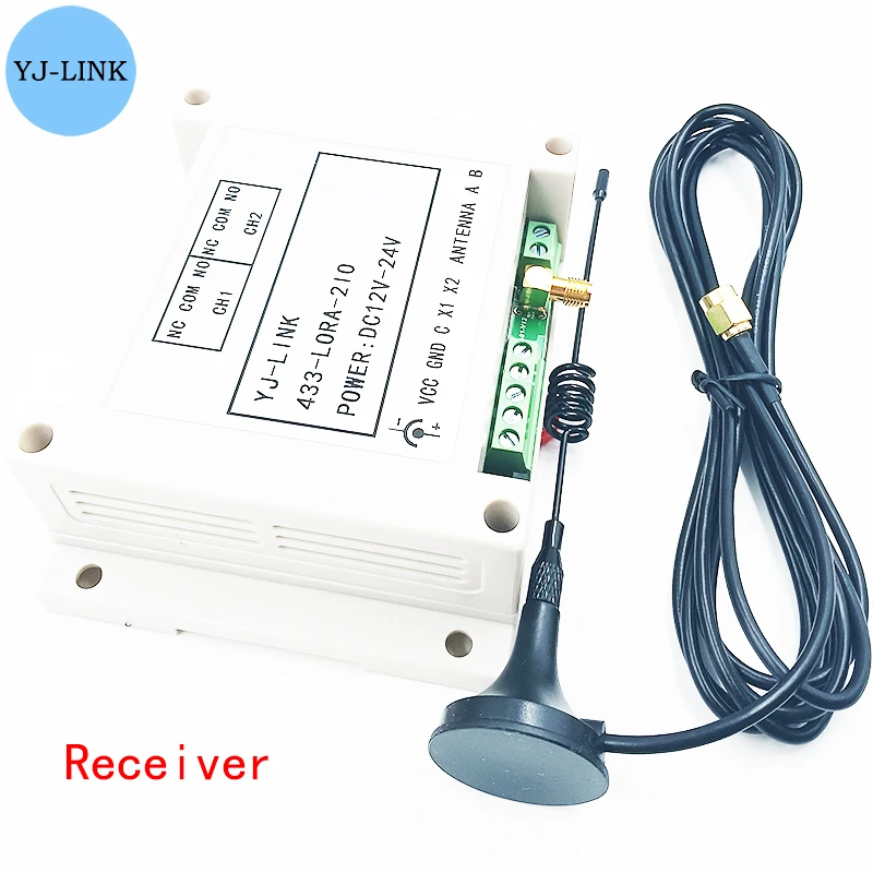 2CH 433MHz Lora Remote I/O Controller Wireless Transmission Point-to-Point Relay Switch Module